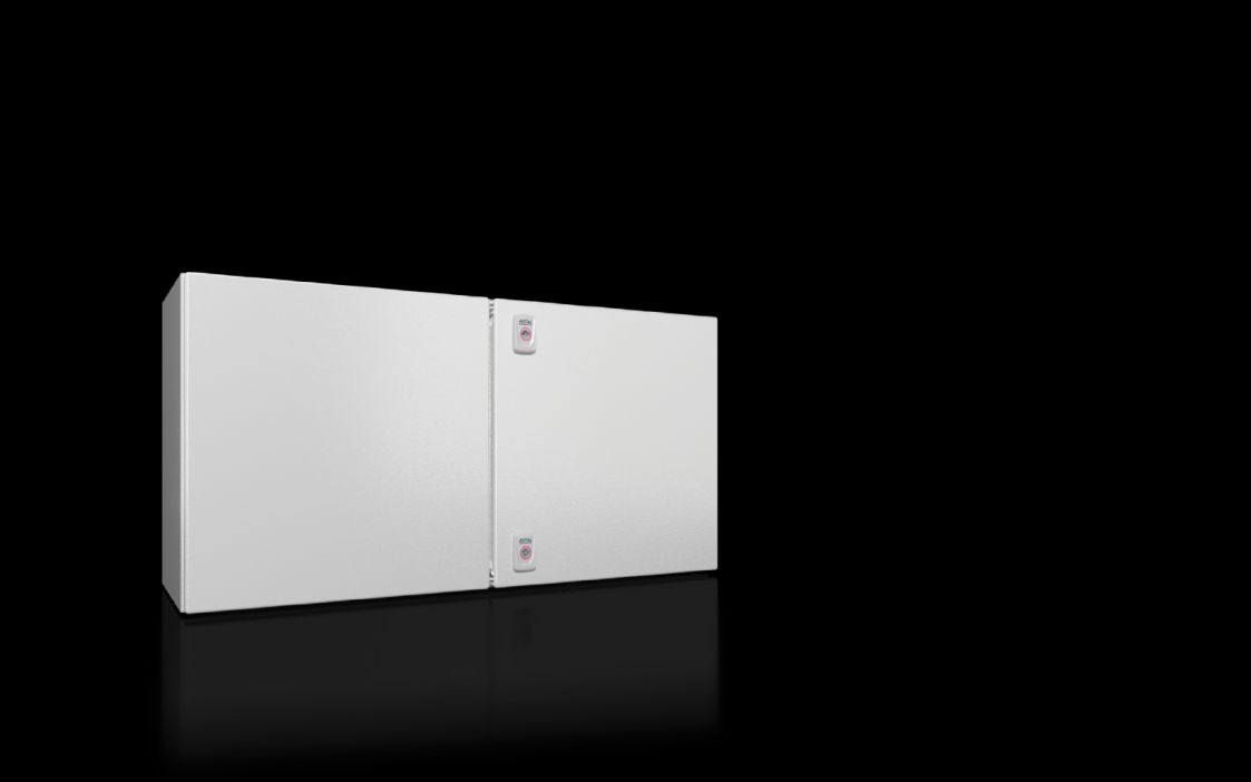 AX sheet-steel enclosure, 800 × 400 × 250 mm (W × H × D), 2 doors, IP55