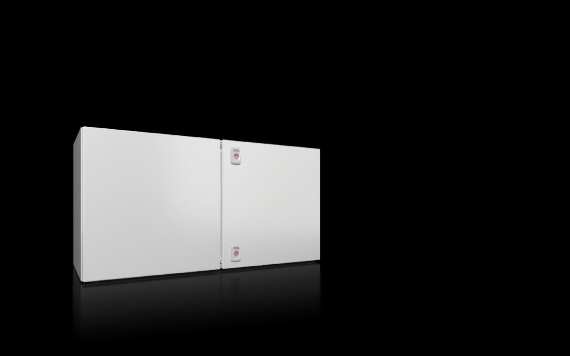 AX sheet-steel enclosure, 800 × 400 × 300 mm (W × H × D), 2 doors, IP55