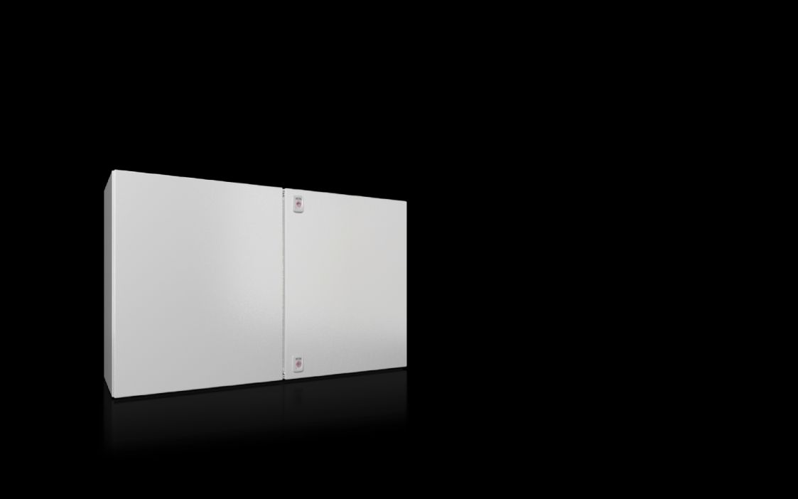 AX sheet-steel enclosure, 1000 × 600 × 300 mm (W × H × D), 2 doors, IP55