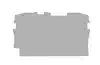 TOPJOB S 2002 end and intermediate plate, grey, 0.8 mm thick. For two-conductor 2002-120x terminal profile.