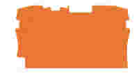 TOPJOB S 2004 end and intermediate plate, orange, 1 mm thick. For two-conductor 2004-120x terminal profile.