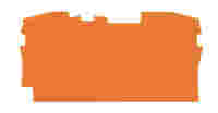 TOPJOB S 2006 end and intermediate plate, orange, 1 mm thick. For two-conductor 2006-120x terminal profile.