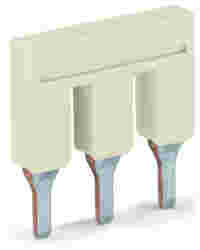 TOPJOB S 2006 insulated push-in bridge, 4 poles, light grey. 7.5 mm terminal pitch, 41 A nominal bridge current.