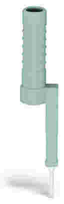 Grey test plug adapter for 4 mm test plugs and compatible TOPJOB S rail terminals. Maximum nominal test current 10 A.