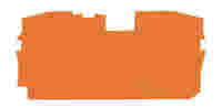 TOPJOB S 2010 end and intermediate plate, orange, 1 mm thick. For two-conductor 2010-120x terminal profile.