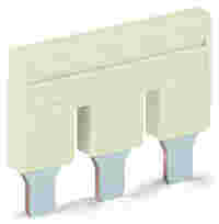 TOPJOB S 2010 insulated push-in bridge, 4 poles, light grey. 10 mm terminal pitch, 57 A nominal bridge current.
