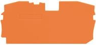 TOPJOB S 2016 end and intermediate plate, orange, 1 mm thick. For two-conductor 2016-120x terminal profile.