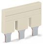 TOPJOB S 2016 insulated push-in bridge, 3 poles, light grey. 12 mm terminal pitch, 76 A nominal bridge current.
