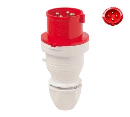 Industrial plug 16 A 400 / 415 V 3P+E