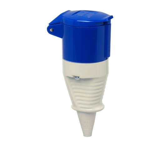 Walther trailing socket, 16 A, 230 V, 2P+E, IP44.