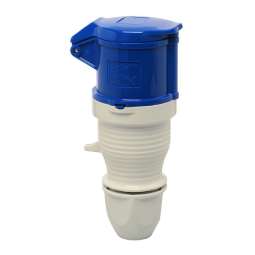 Walther trailing socket, 32 A, 230 V, 2P+E, IP44.